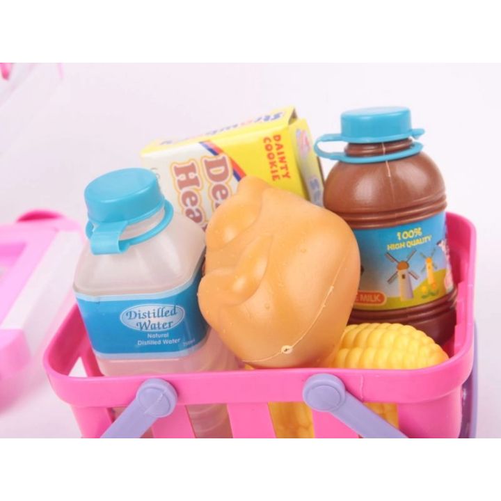 Kasa Sklepowa Biało-Różowa dla Dzieci Edukacyjna – Kalkulator, mikrofon i akcesoria | Zabawa w sklep pełna emocji