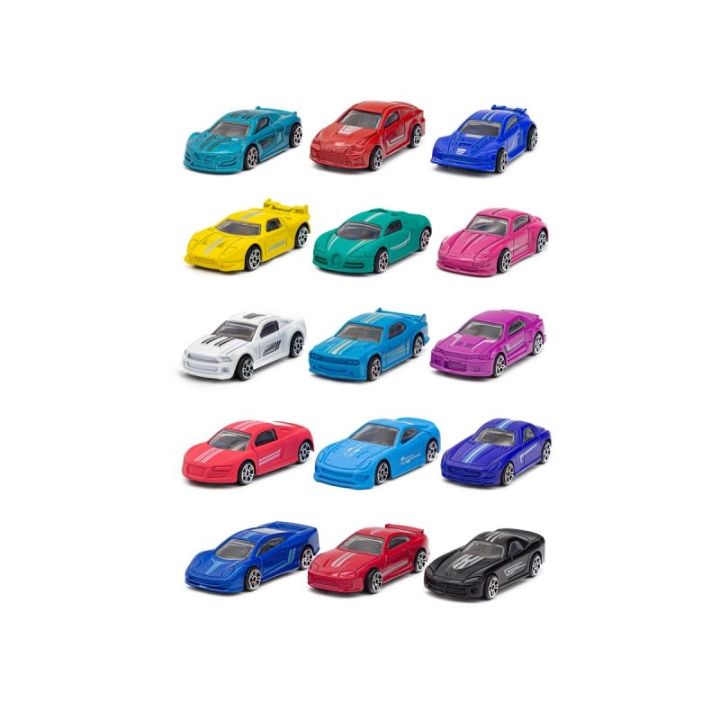 Zestaw Samochodów, Metalowe Autka Resoraki 16 Sztuk