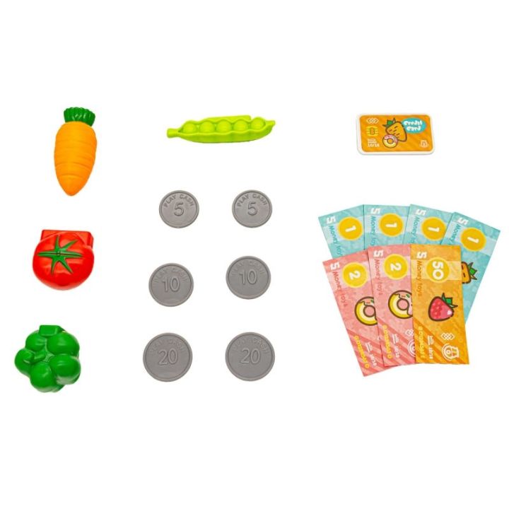 Edukacyjna sklepowa kasa fiskalna - mikrofon, waga, czytnik, akcesoria