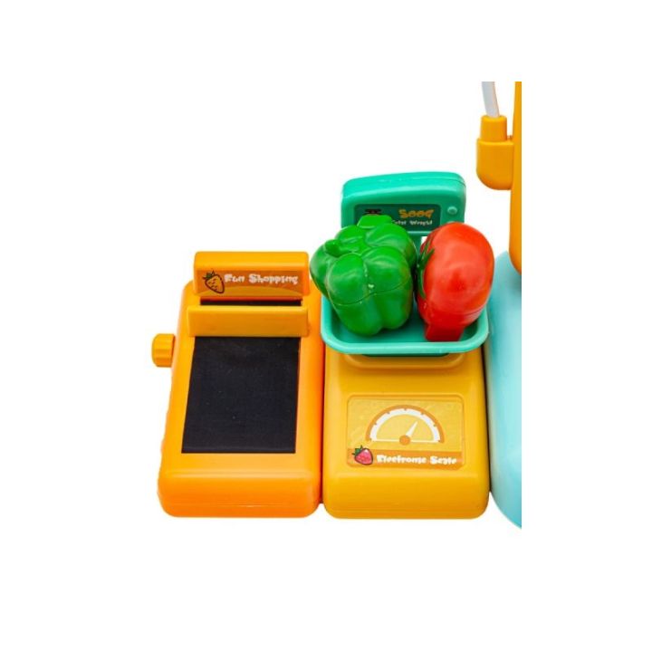 Edukacyjna sklepowa kasa fiskalna - mikrofon, waga, czytnik, akcesoria