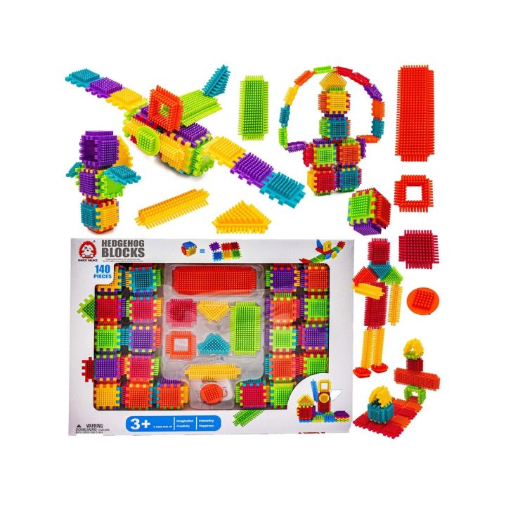 Klocki Konstrukcyjne, Wafle, Jeżyki, Grzebyki 140 elementów