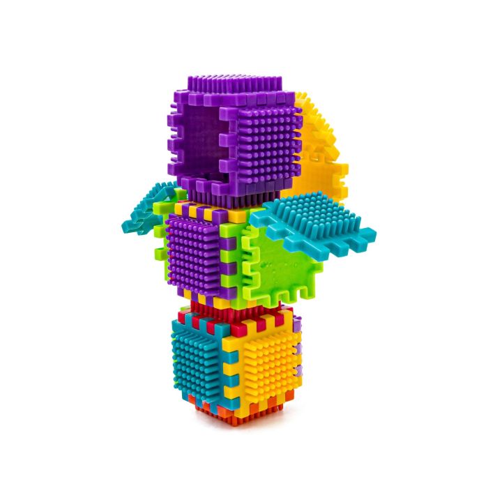 Klocki Konstrukcyjne, Wafle, Jeżyki, Grzebyki 140 elementów