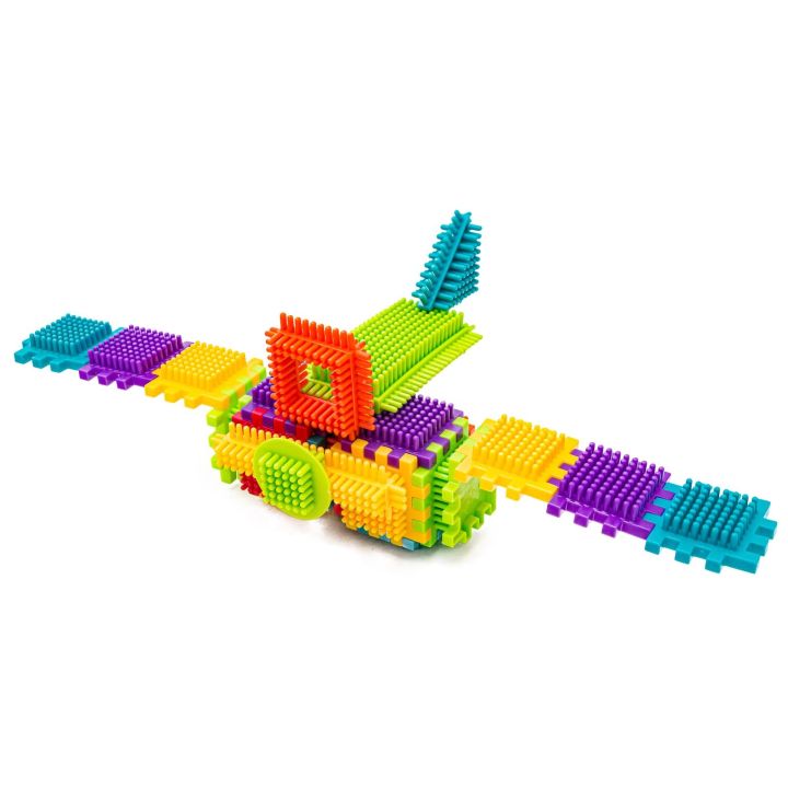 Klocki Konstrukcyjne, Wafle, Jeżyki, Grzebyki 140 elementów