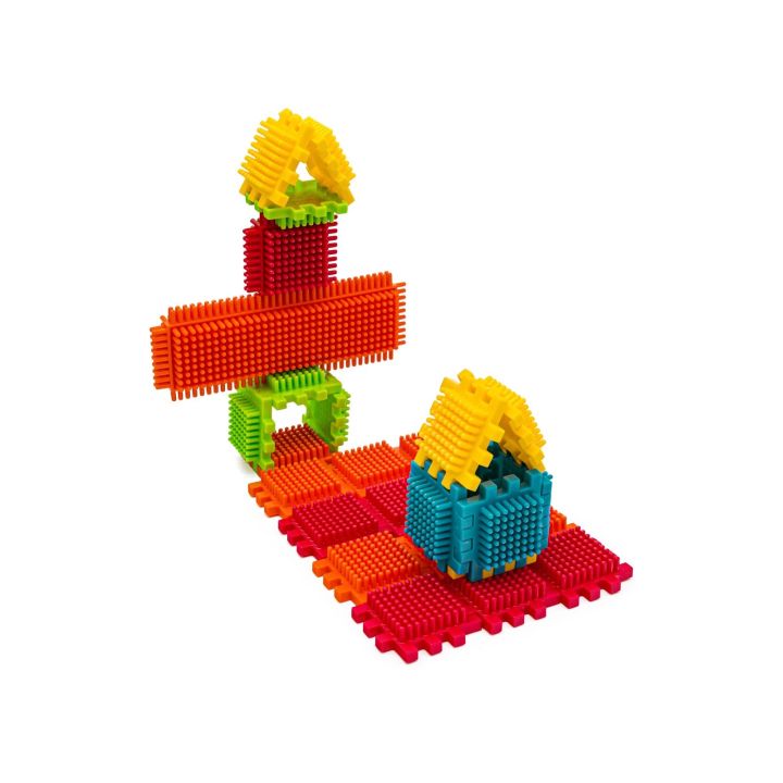 Klocki Konstrukcyjne, Wafle, Jeżyki, Grzebyki 140 elementów