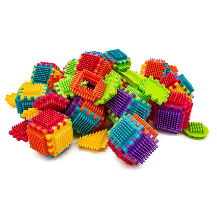 Klocki Konstrukcyjne, Wafle, Jeżyki, Grzebyki 140 elementów