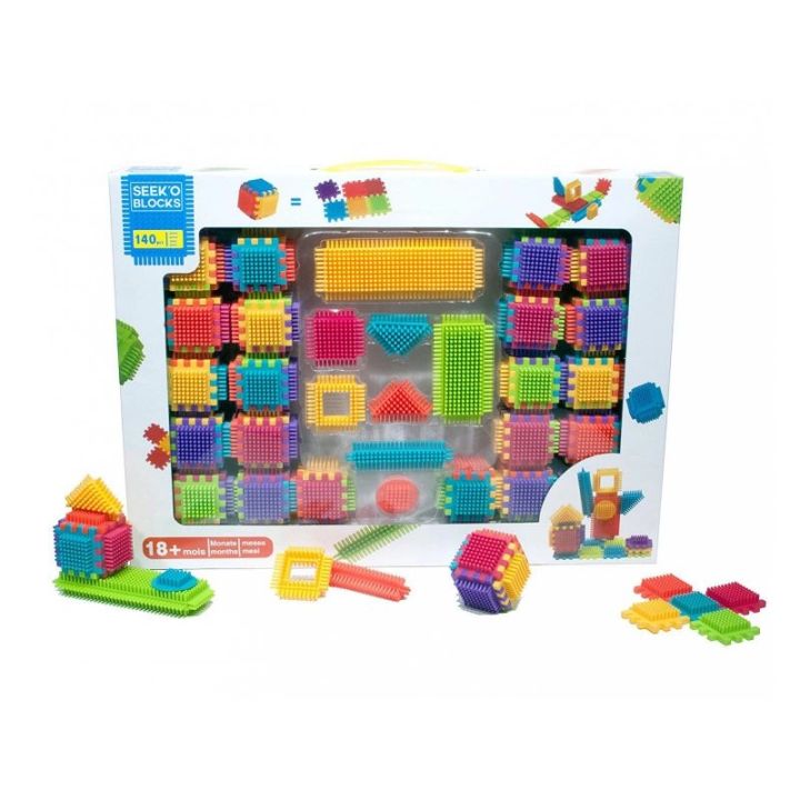 Klocki Konstrukcyjne, Wafle, Jeżyki, Grzebyki 140 elementów