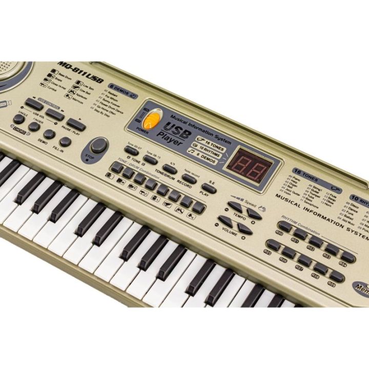 Keyboard MQ-811 Organki, 61 Klawiszy, Zasilacz, Mikrofon, USB