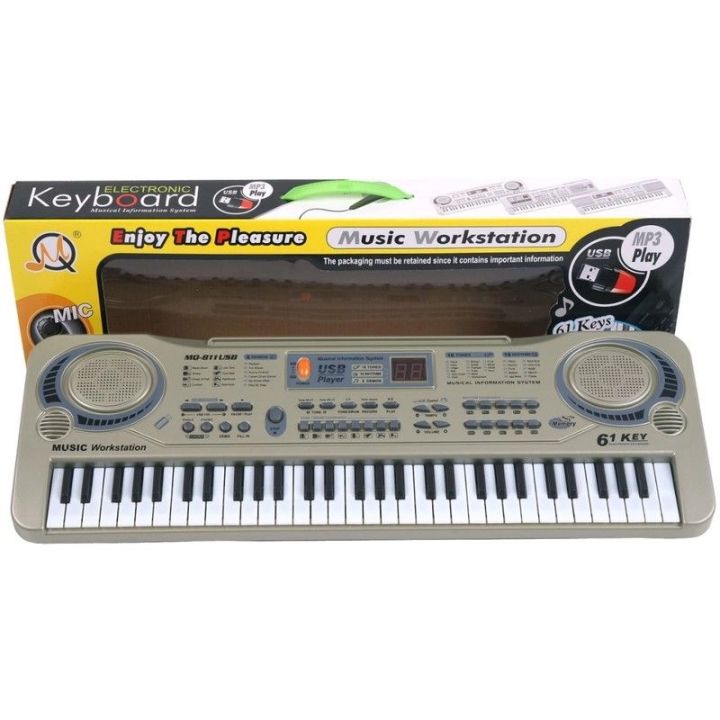 Keyboard MQ-811 Organki, 61 Klawiszy, Zasilacz, Mikrofon, USB
