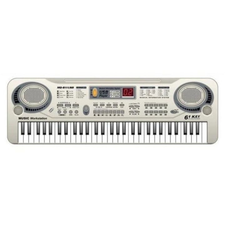 Keyboard MQ-811 Organki, 61 Klawiszy, Zasilacz, Mikrofon, USB