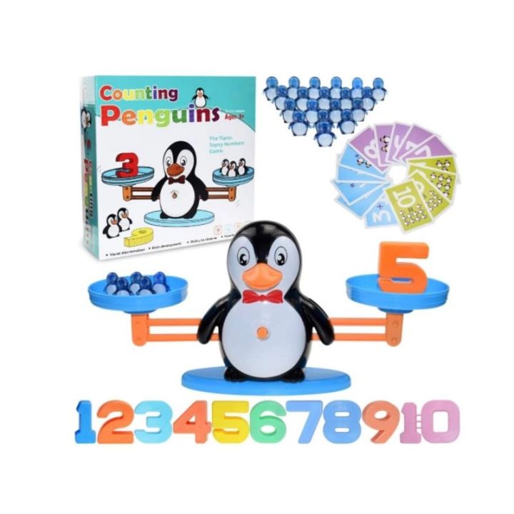 Gra Nauka Liczenia - Równoważnia Waga Szalkowa Pingwin - Counting Penguins
