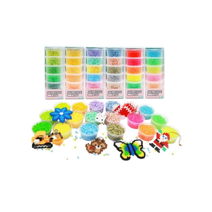 Koraliki Do Prasowania 3000szt, Prasowanki, Do Prasowanek, 6 Kolorów, Zapas - ŚWIECĄCE W CIEMNOŚCI MIX KOLORÓW