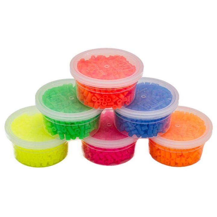 Koraliki Do Prasowania 3000szt, Prasowanki, Do Prasowanek, 6 Kolorów, Zapas - FLUORESCENCYJNE MIX Kolorów