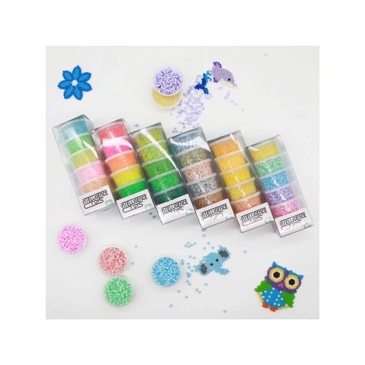 Koraliki Do Prasowania 3000szt, Prasowanki, Do Prasowanek, 6 Kolorów, Zapas - FLUORESCENCYJNE MIX Kolorów