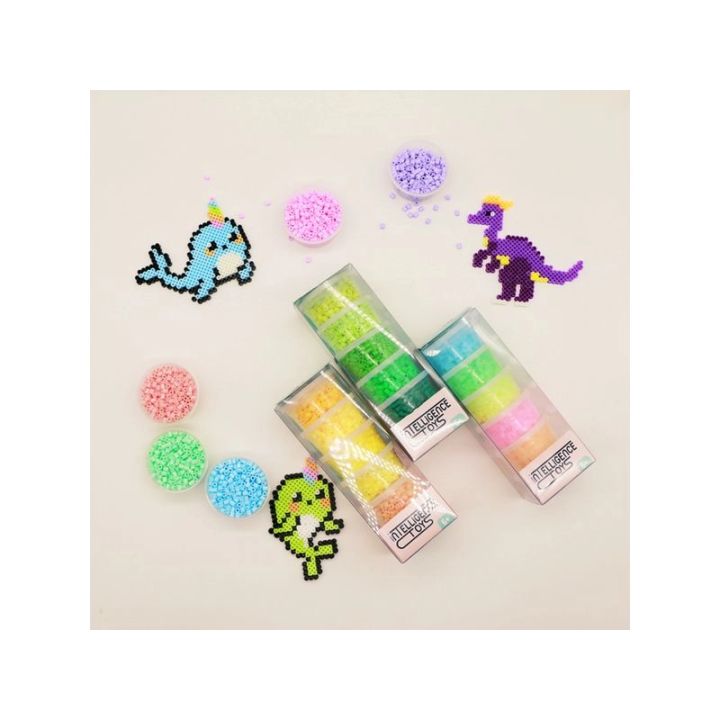 Koraliki Do Prasowania 3000szt, Prasowanki, Do Prasowanek, 6 Kolorów, Zapas - FLUORESCENCYJNE MIX Kolorów