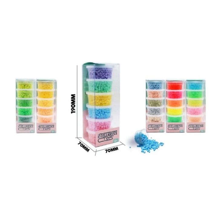 Koraliki Do Prasowania 3000szt, Prasowanki, Do Prasowanek, 6 Kolorów, Zapas PASTELOWE KOLORY MIX