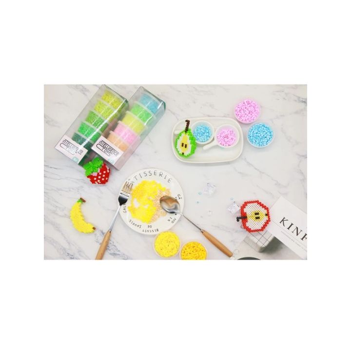 Koraliki Do Prasowania 3000szt, Prasowanki, Do Prasowanek, 6 Kolorów, Zapas PASTELOWE KOLORY MIX