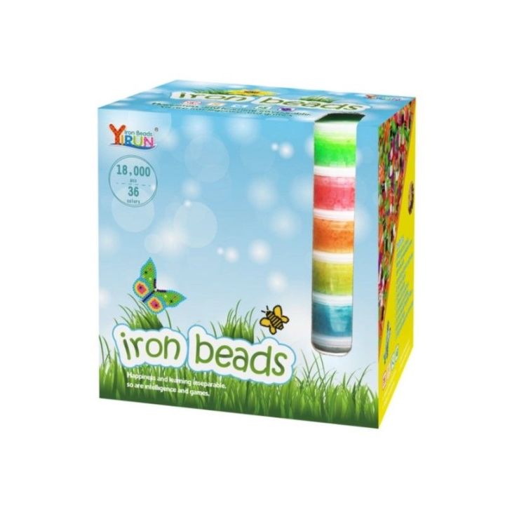 Koraliki Do Prasowania, Prasowanki 18000szt , Prasowanka, Koraliki Uzupełniające Do Prasowanek, 36 Kolorów, Uzupełniacz, Zapas