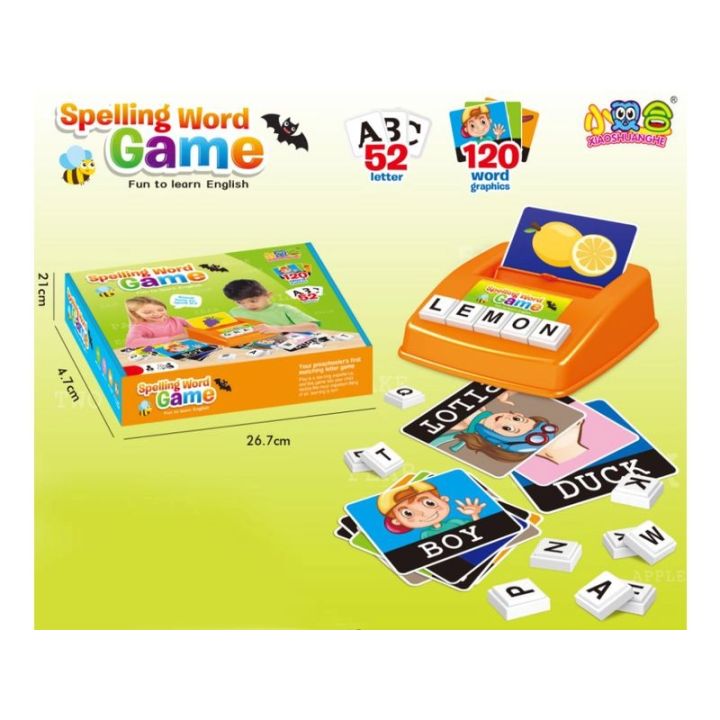 Edukacyjna Gra Słów, Dopasuj Literki, Nauka Języka Angielskiego 120 Kart