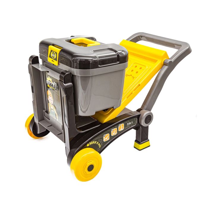 Warsztat Stolarski + Narzędzia 3w1 Skrzynka, Wózek, Stolik