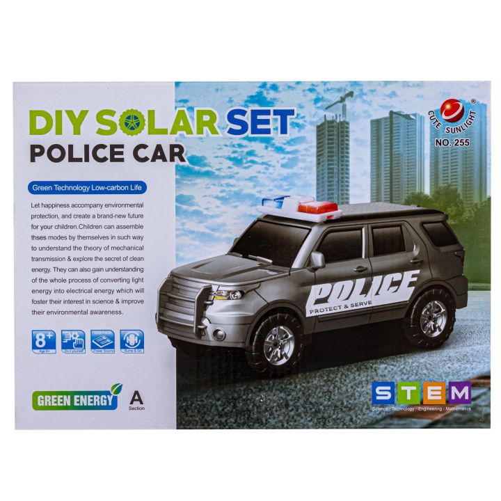 Zabawka Solarna Samochód - Auto Radiowóz Policja - zestaw do samodzielnego złożenia