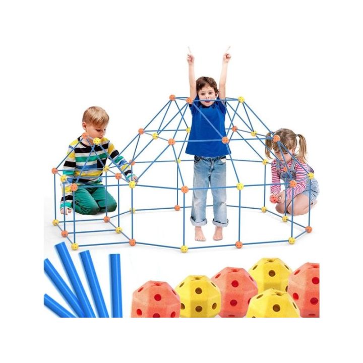 Namiot Baza Fort Słomki Konstrukcyjne, Klocki, Patyczki  ok. 118 Elementów