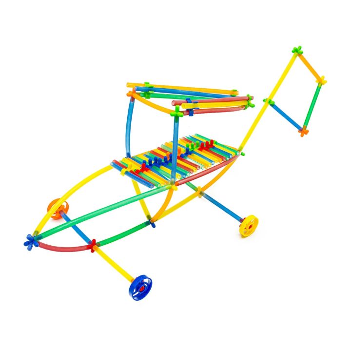 Słomki Konstrukcyjne, Klocki , Patyczki 1000 El, Kuferek, 3D Nowa Wersja