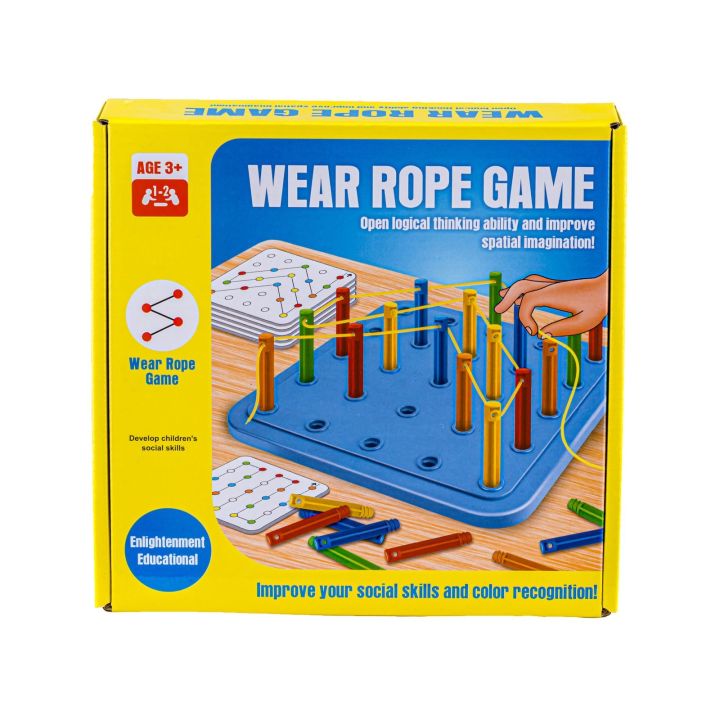 Edukacyjna Gra Zręcznościowa - Zawiąż Linę  Nawlec Nitkę