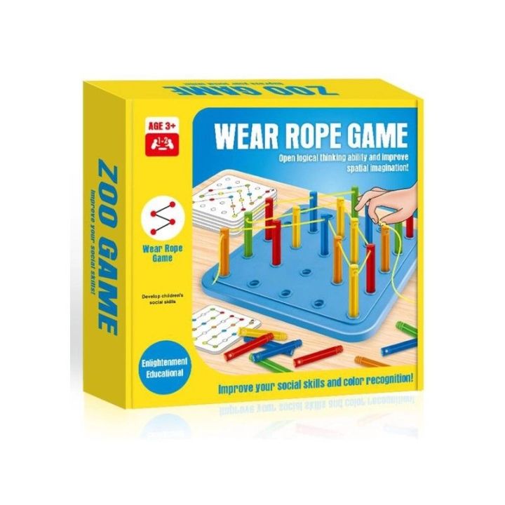 Edukacyjna Gra Zręcznościowa - Zawiąż Linę  Nawlec Nitkę