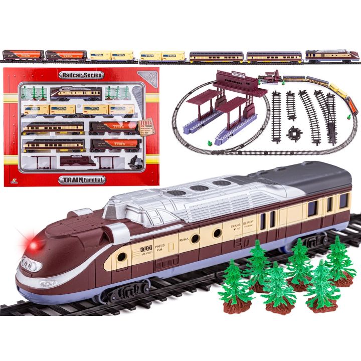 Realistyczna Kolejka Elektryczna FENFA 1601B – tory 325 cm, 6 wagonów, światło i dźwięk (skala 1:87)