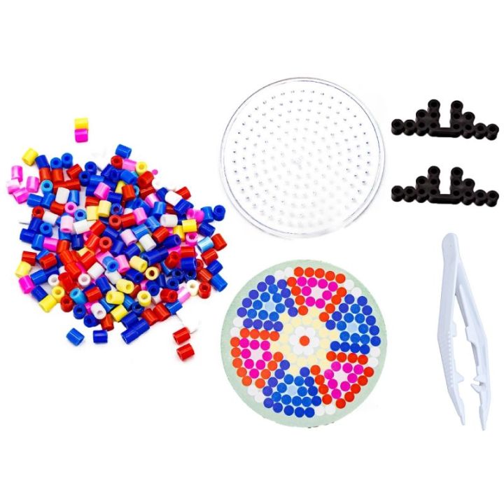 Koraliki do prasowania, Prasowanka, Szablon, Saszetka KOLOROWY KWIATEK