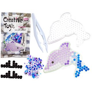 Koraliki do prasowania, Prasowanka, Szablon, Saszetka DELFIN