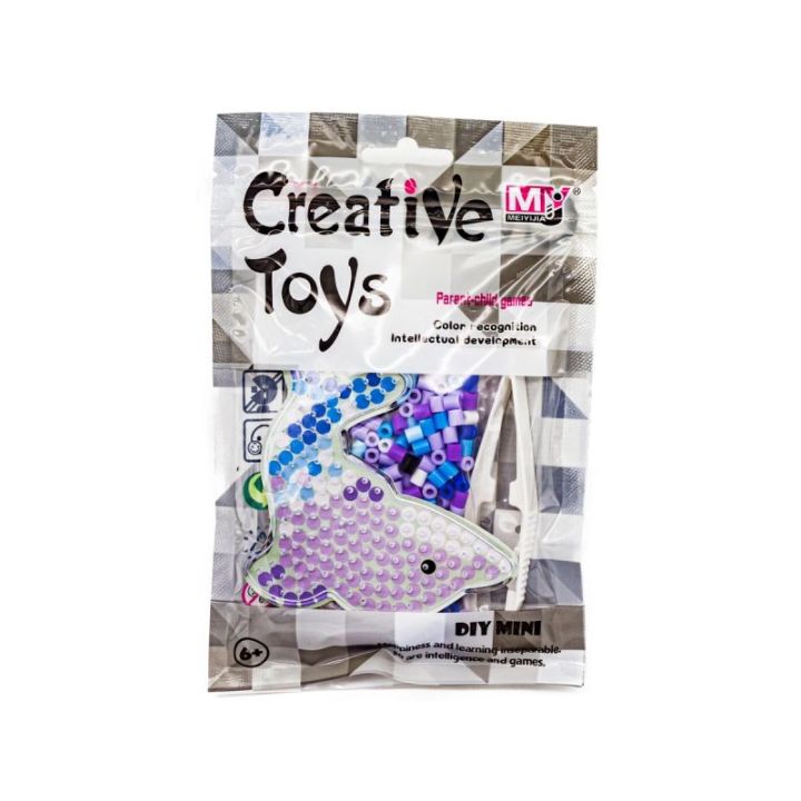 Koraliki do prasowania, Prasowanka, Szablon, Saszetka DELFIN