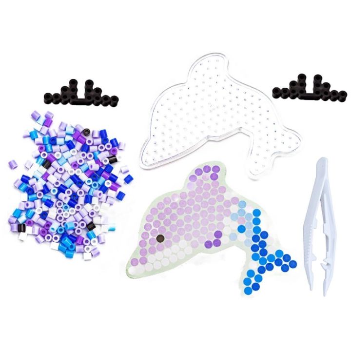 Koraliki do prasowania, Prasowanka, Szablon, Saszetka DELFIN