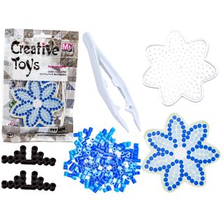 Koraliki do prasowania, Prasowanka, Szablon, Saszetka NIEBIESKI KWIATEK