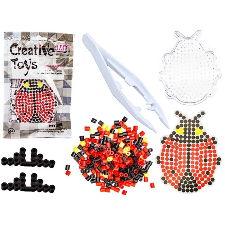 Koraliki do prasowania, Prasowanka, Szablon, Saszetka BIEDRONKA