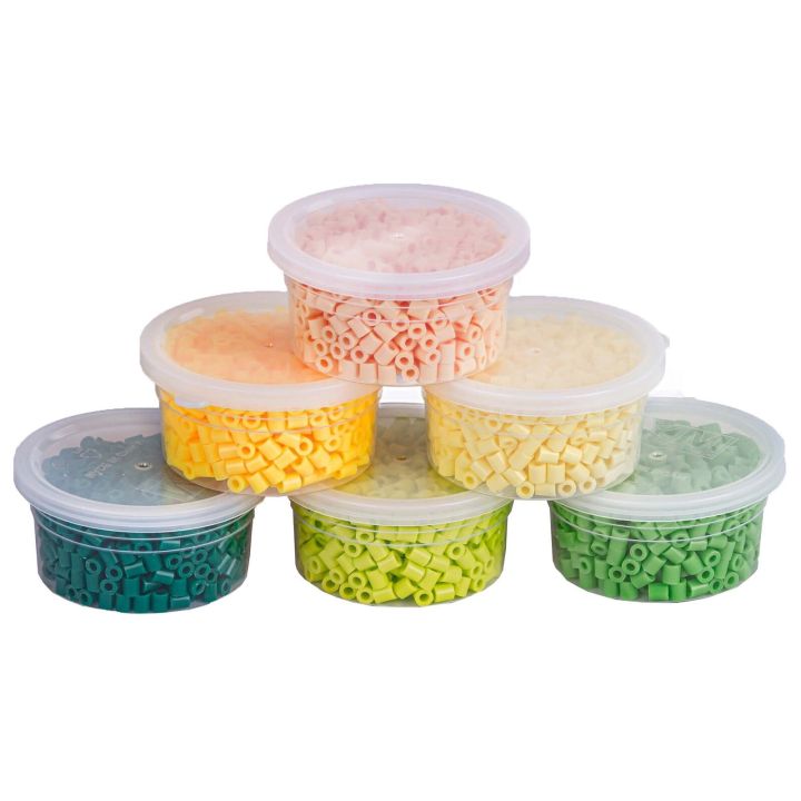 Koraliki Do Prasowania 3000szt, Prasowanki, Do Prasowanek, 6 Kolorów, Zapas - ODCIENIE ŻÓŁTEGO I ZIELONEGO