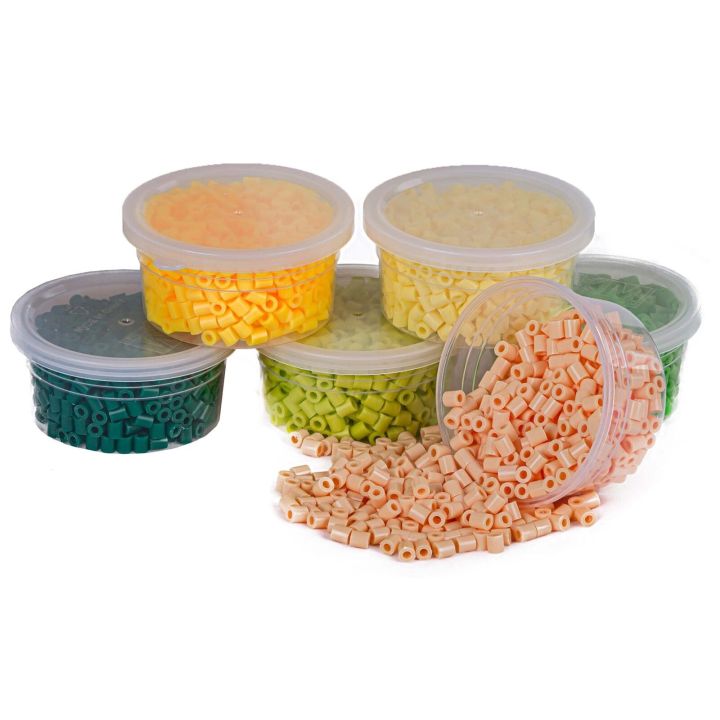 Koraliki Do Prasowania 3000szt, Prasowanki, Do Prasowanek, 6 Kolorów, Zapas - ODCIENIE ŻÓŁTEGO I ZIELONEGO