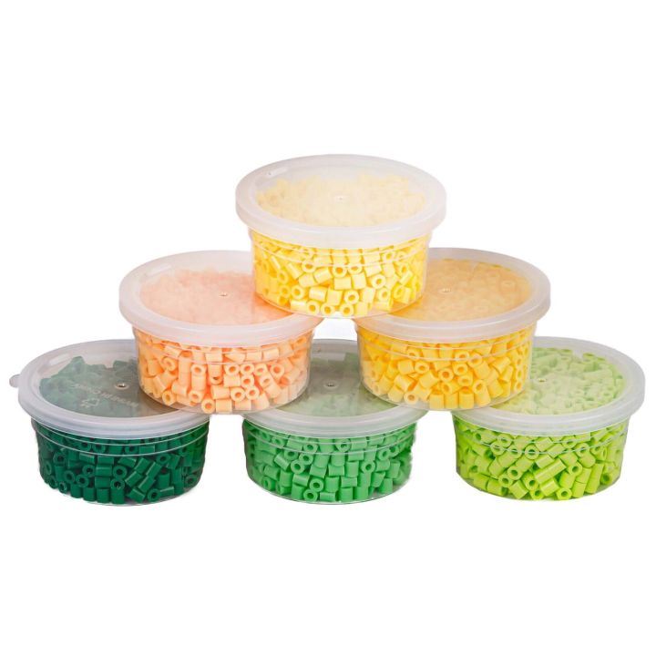 Koraliki Do Prasowania 3000szt, Prasowanki, Do Prasowanek, 6 Kolorów, Zapas -  ODCIENIE ŻÓŁTEGO I ZIELONEGO