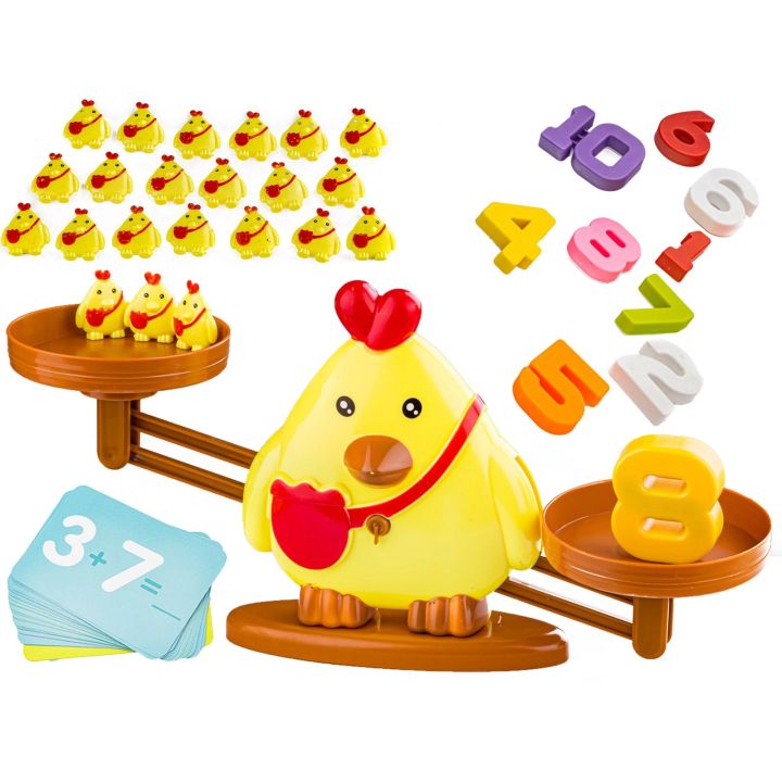 Gra Nauka Liczenia - Równoważnia Waga Szalkowa Kurczak - Chick Balance