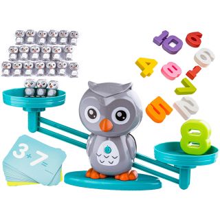 Gra Nauka Liczenia - Równoważnia Waga Szalkowa Sówka Sowa - Owl Balance