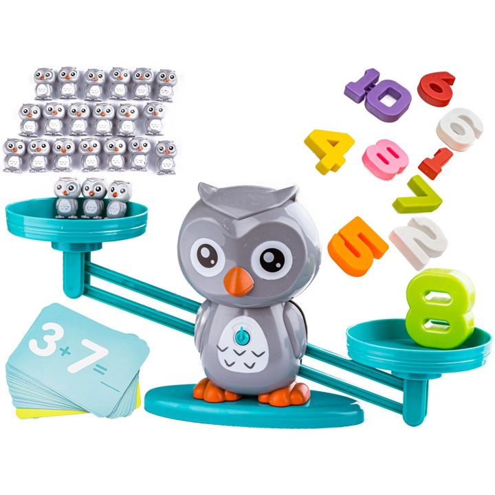 Gra Nauka Liczenia - Równoważnia Waga Szalkowa Sówka Sowa - Owl Balance