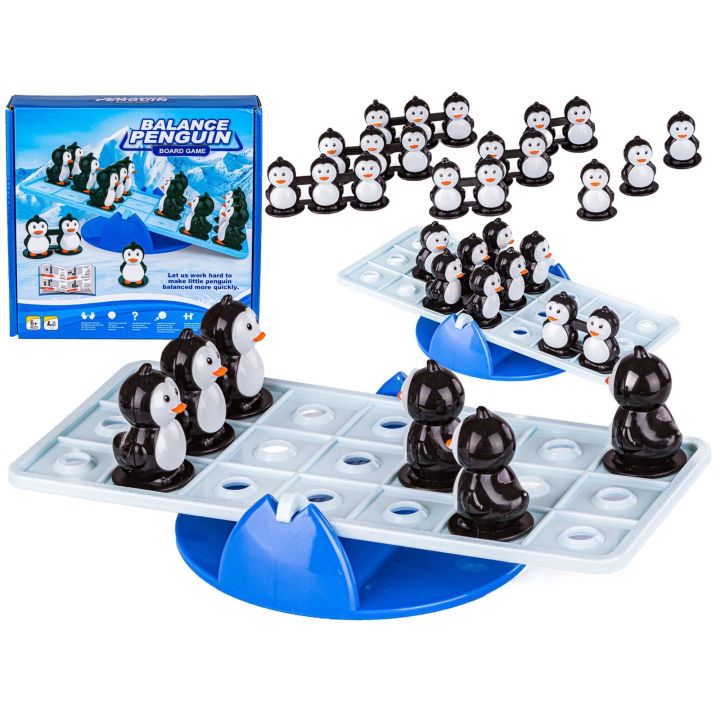 Edukacyjna Gra Matematyczna Logiczna  Balansujące Pingwinki, Równoważnia, Huśtawka