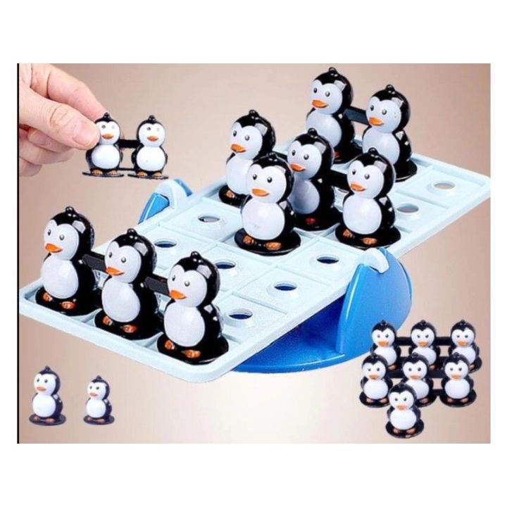 Edukacyjna Gra Matematyczna Logiczna  Balansujące Pingwinki, Równoważnia, Huśtawka