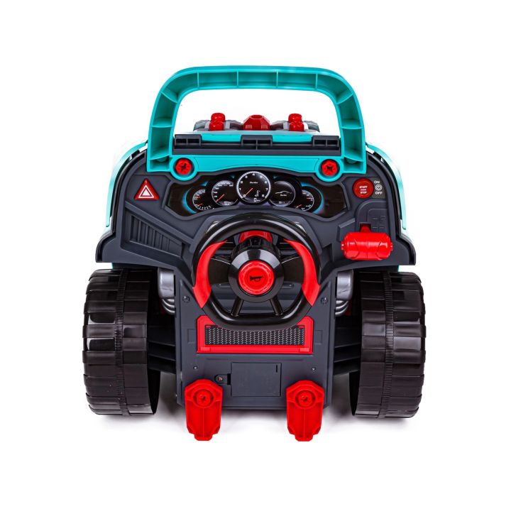 Zestaw Mechanika, Samochód Auto Silnik Do Rozkręcania, Warsztat 61 Elementów, Niebieski Porsche