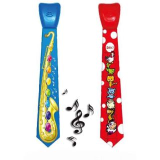 Grający Krawat Edukacyjny dla Dziecka – Mata Muzyczna Saksofon lub Zwierzęta