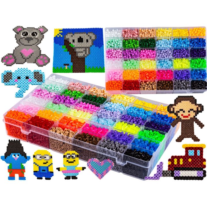 Koraliki Do Prasowania 12000szt, Prasowanka, Koraliki Uzupełniające Do Prasowanek, ORGANIZER 36 Kolorów, Uzupełniacz, Zapas