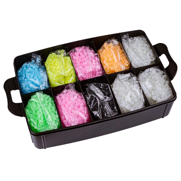 Prasowanka, Koraliki Do Prasowania, Zestaw 10000 Elementów ŚWIECĄCE W CIEMNOŚCI Szablony