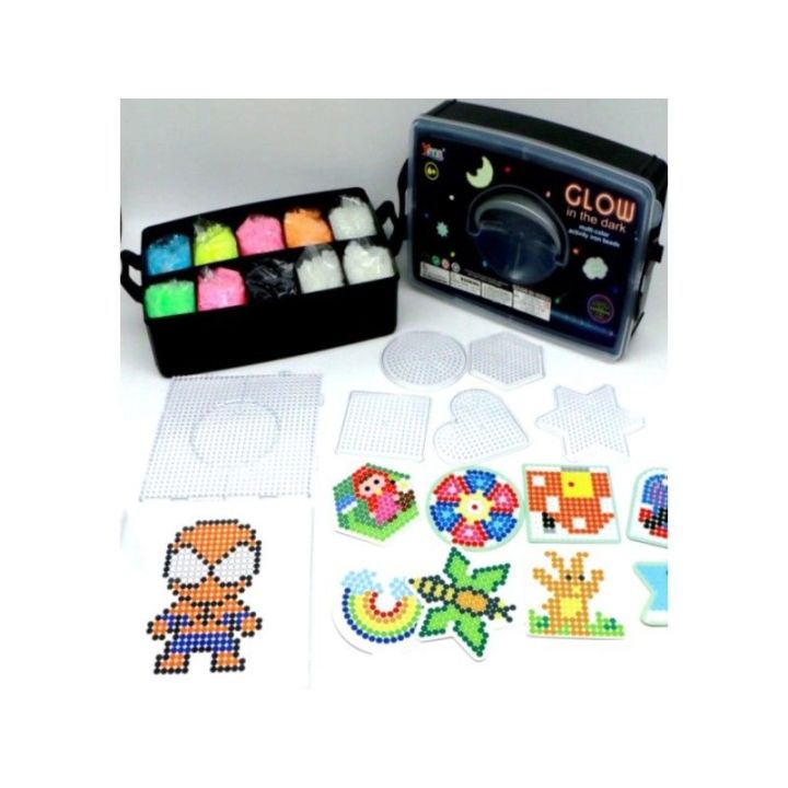 Prasowanka, Koraliki Do Prasowania, Zestaw 10000 Elementów ŚWIECĄCE W CIEMNOŚCI Szablony