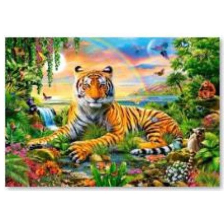 Haft Diamentowy, Obraz, Mozaika Diamentowa Diamond Painting, TYGRYS 40x30cm