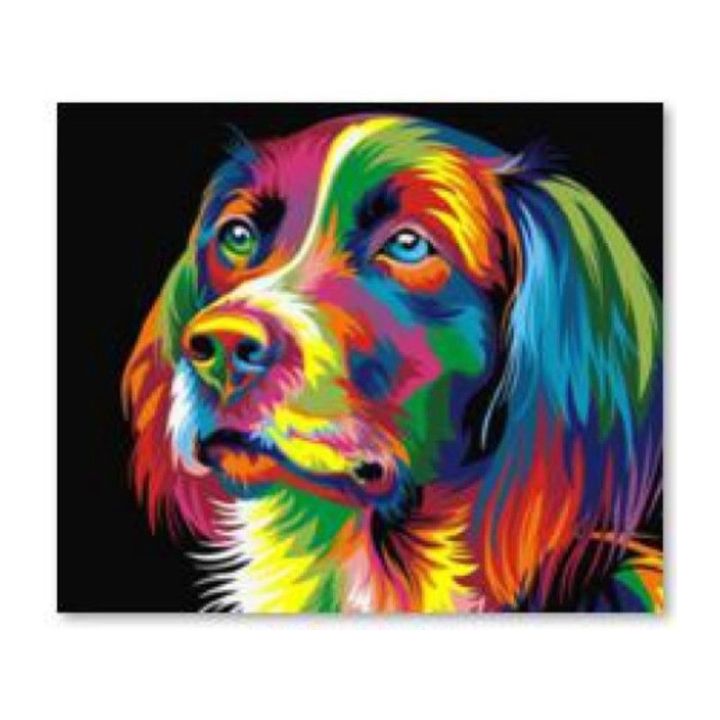 Haft Diamentowy, Obraz, Mozaika Diamentowa Diamond Painting, PIES - KOLOR 30x30cm